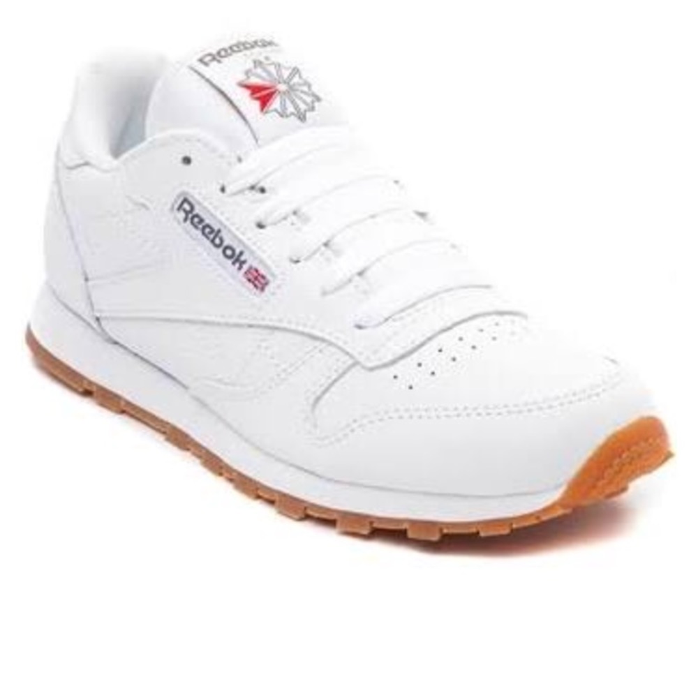 Reebok White Classic Athletic Shoes.